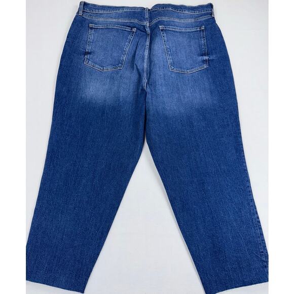 Old Navy Plus Women's Sky High Straight Jean Size 26 3X Med Blue Distressed - Picture 7 of 15